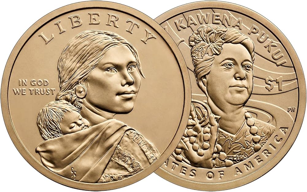 2025 Sacagawea dollar Position A vs Position B edge lettering comparison showing the two orientations of the date, mint mark, and motto